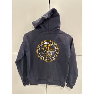 GROM Boys' Inc. Script Pullover Hoodie "Land and Sea" Navy Blue sz Small 6/7
